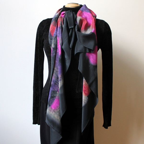 Hand Painted Silk  Poncho, Wrap, Scarf, Shawl