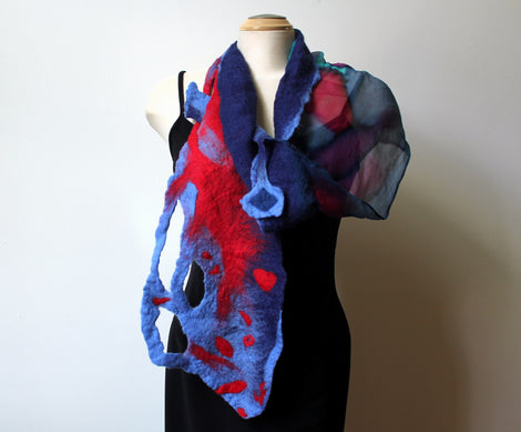 Hand felted &amp; Eco Art Scarves