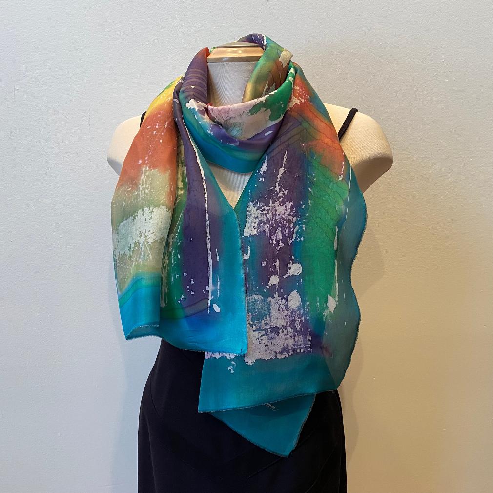 Handpainted hotsell Silk Scarf - Designer Scarf, Colorful Silk Scarf, Art Silk Scarf, Summer Scarf, Blue Silk Scarf, Printed Scarf, Silk Accessories