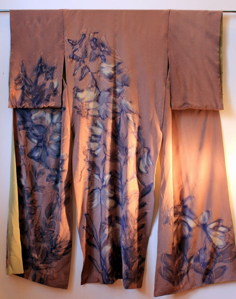 Painted Silk Japanese Style Kimono, Reversible