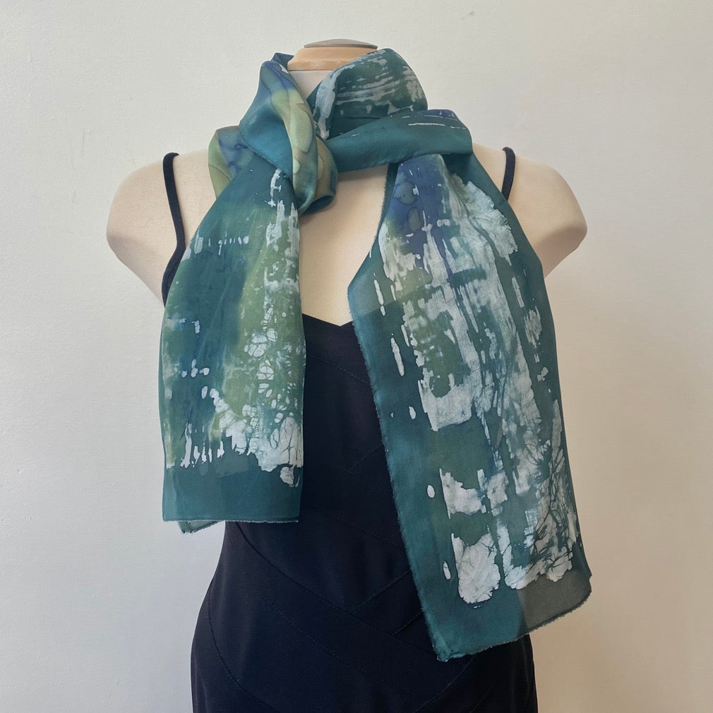 Grey Silk Batik Sarong, Silk order Shawl