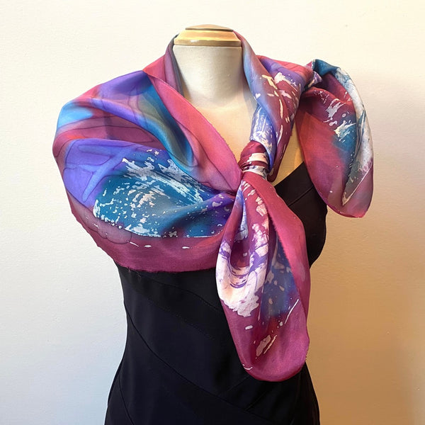 Batik silk scarf
